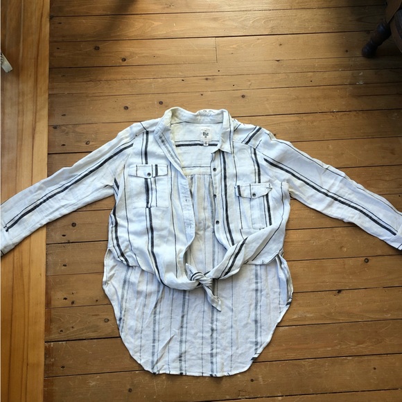 Flow-ie long sleeved white wig black strip shirt from billabong - Picture 2 of 4